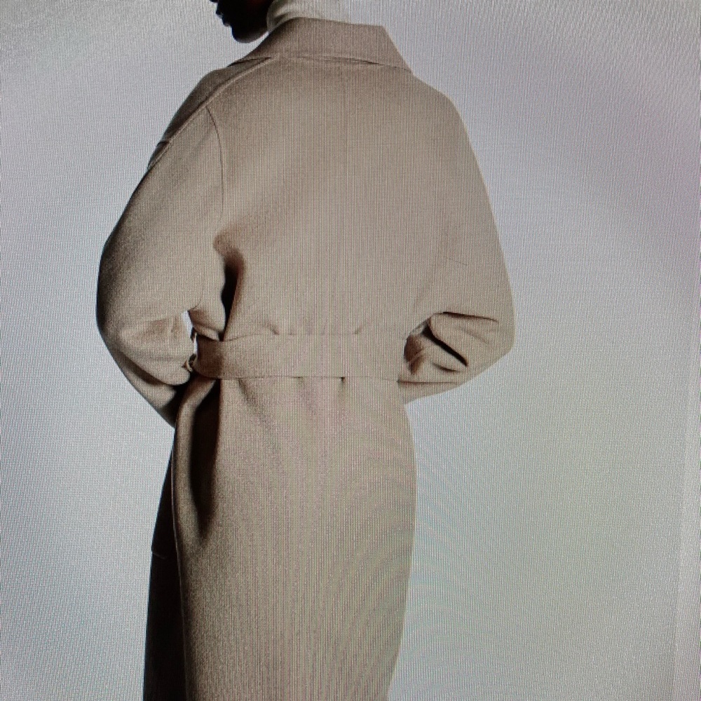COS Wool Belted Wrap long wool Coat XS